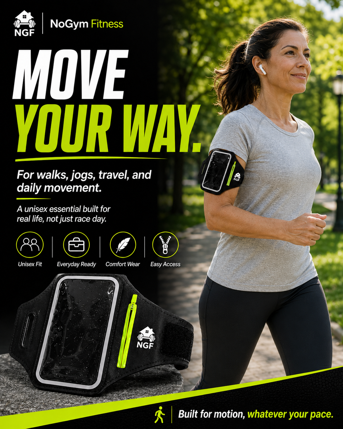 The Runner's Phone Armband by NoGym Fitness