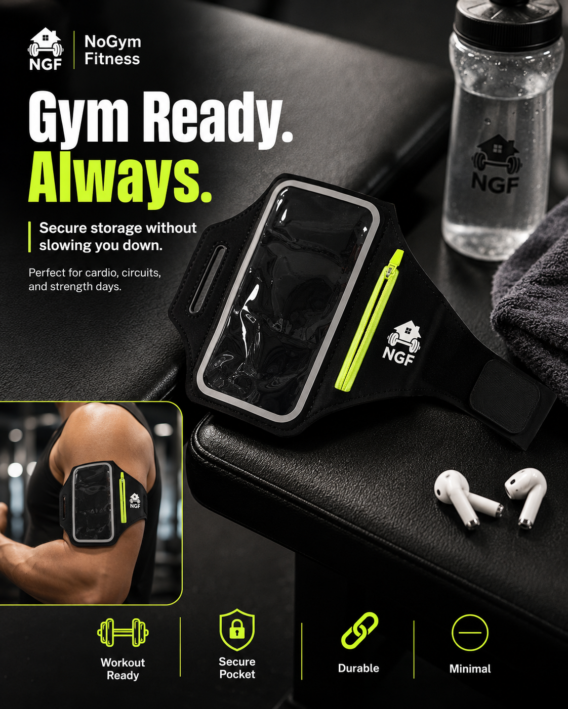 The Runner's Phone Armband by NoGym Fitness